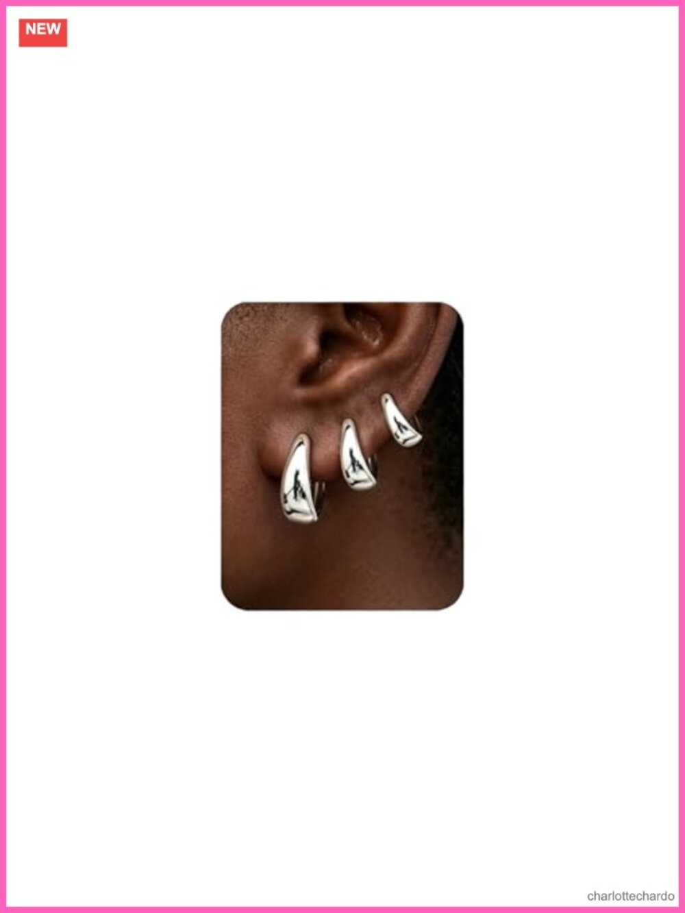 3 Pairs Gold Plated Hoop Earrings Set Women Huggie Jewelry Hypoallergenic